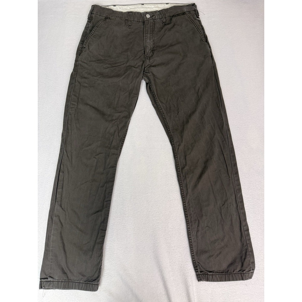 Levi's 505 Trouser‎ Mens Pants 36x32 Brown Straight Leg Cotton Chino